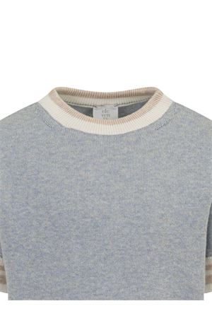 striped knitted T-shirt ELEVENTY KIDS | EY9P31Z366982A